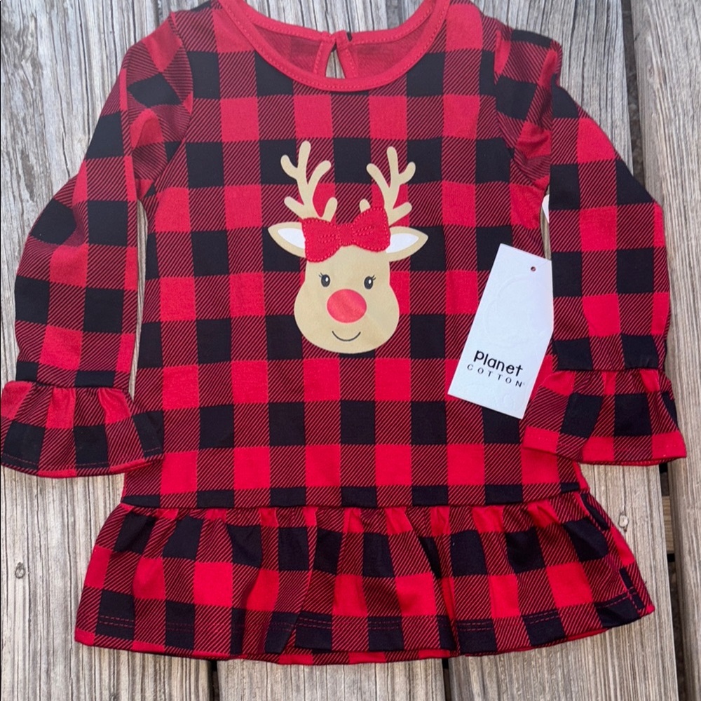 Planet Cotton Red and Black Plaid Dress